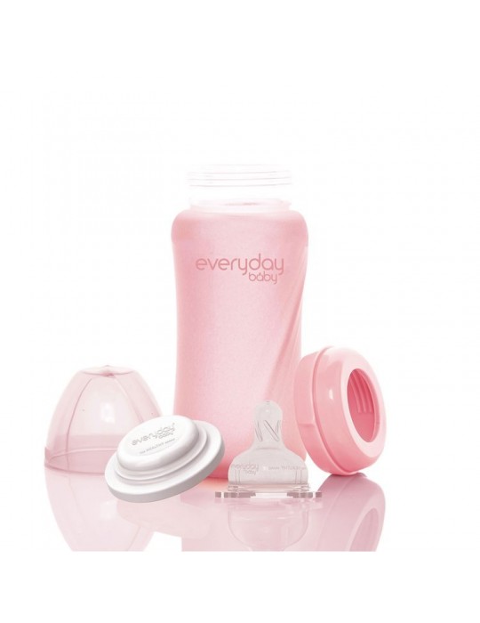 Everyday Baby Butelka szklana M 240ml różowa