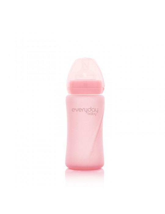 Everyday Baby Butelka szklana M 240ml różowa