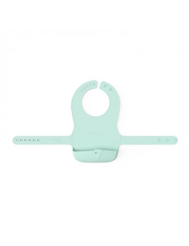 Everyday Baby Śliniak silikonowy z kieszonką miętowy