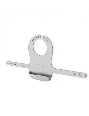 Everyday Baby Śliniak silikonowy z kieszonką szary