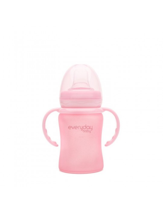 Everyday Baby Zestaw ustnik niekapek i rączki do butelki różowy