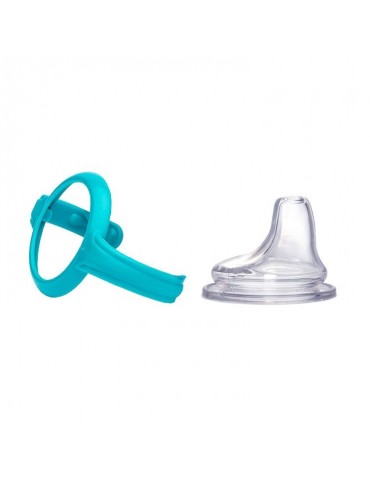 Everyday Baby Zestaw ustnik niekapek i rączki do butelki turkusowy