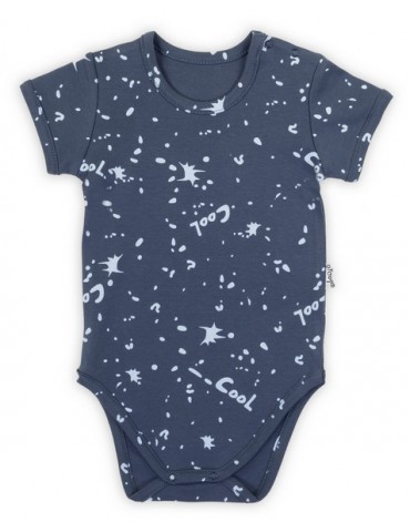 Nicol Body niemowlęce bawełniane krótki rękaw granat Maks