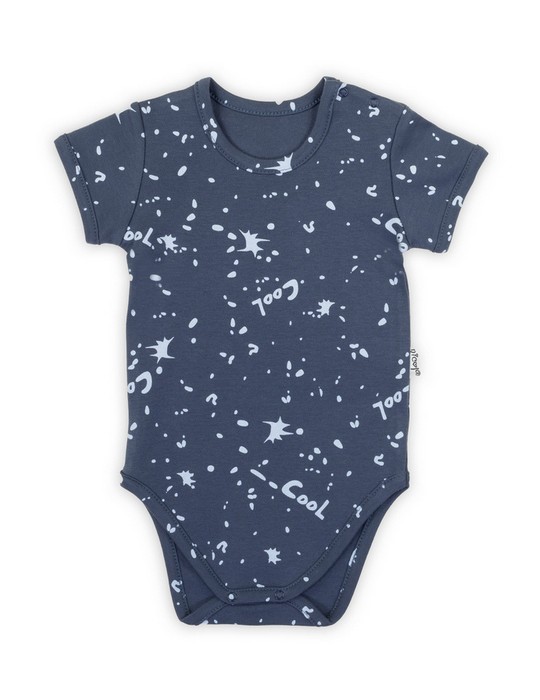 Nicol Body niemowlęce bawełniane krótki rękaw granat Maks