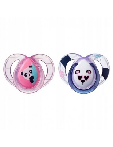Tommee Tippee Smoczek uspokajający Any time 6-18m Panda różowa