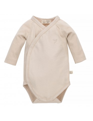 Yosoy Body niemowlęce z długim rękawem bawełna organiczna Sunny beige
