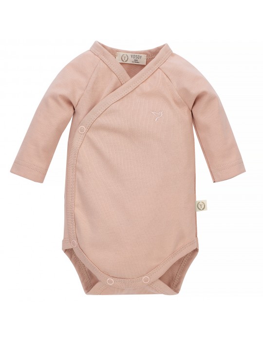 Yosoy Body niemowlęce z długim rękawem bawełna organiczna Sunrise pink