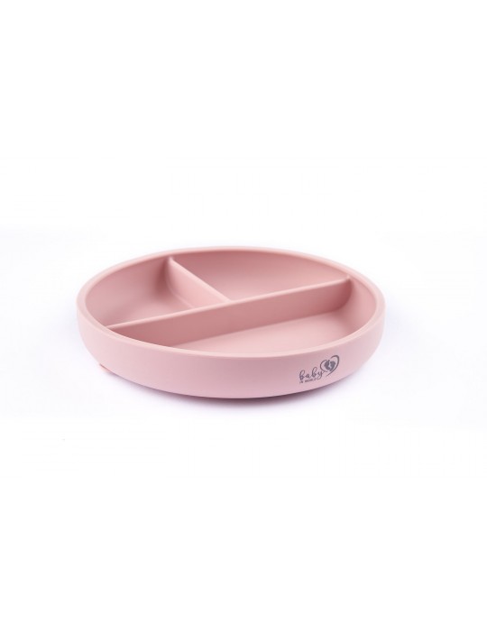 Baby in world Talerzyk silikonowy z przyssawką Powder Rose