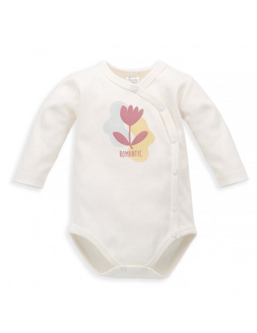 Pinokio Body niemowlęce bawełniane rozpinane długi rękaw Romantic ecru