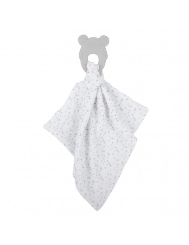 Nattou Gryzak silikonowy z bawełnianą pieluszką