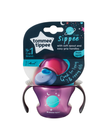 Tomme tippee Kubek Pierwszy niekapek z uchwytami 150ml 4m+ niebieski Tomme tippee Kubek Pierwszy niekapek z uchwytami 150ml 4m+ niebieski