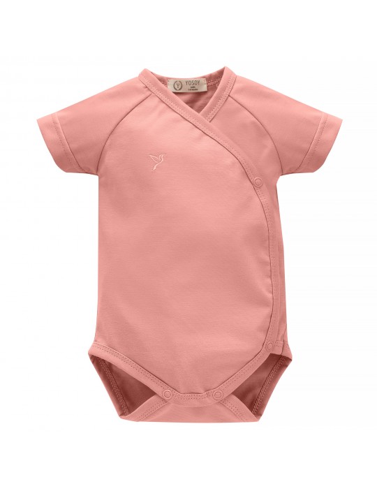 Yosoy Body niemowlęce z krótkim rękawem bawełna organiczna Rose gold