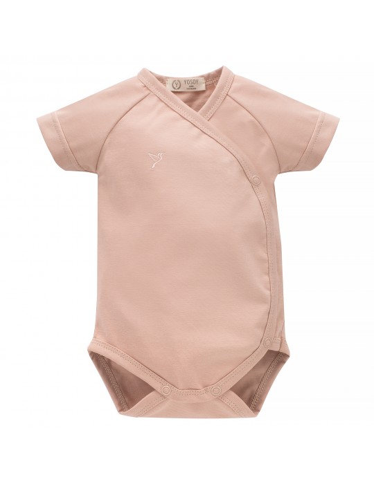 Yosoy Body niemowlęce z krótkim rękawem bawełna organiczna Sunrise pink