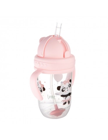 Canpol babies kubek niekapek z rurką i odważnikiem Exotic Animals 270ml różowy Canpol babies kubek niekapek z rurką i odważnikiem Exotic Animals 270ml różowy