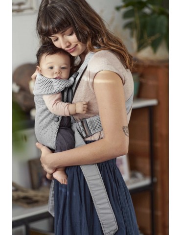 Babybjorn Nosidełko Mini 3D Mesh Grey Beige