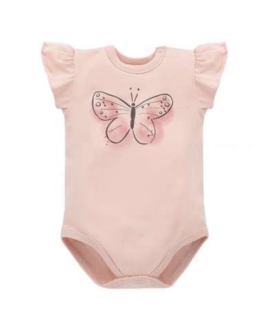 Pinokio Body niemowlęce bawełniane krótki rękaw Summer mood różowe Pinokio Body niemowlęce bawełniane krótki rękaw Summer mood różowe