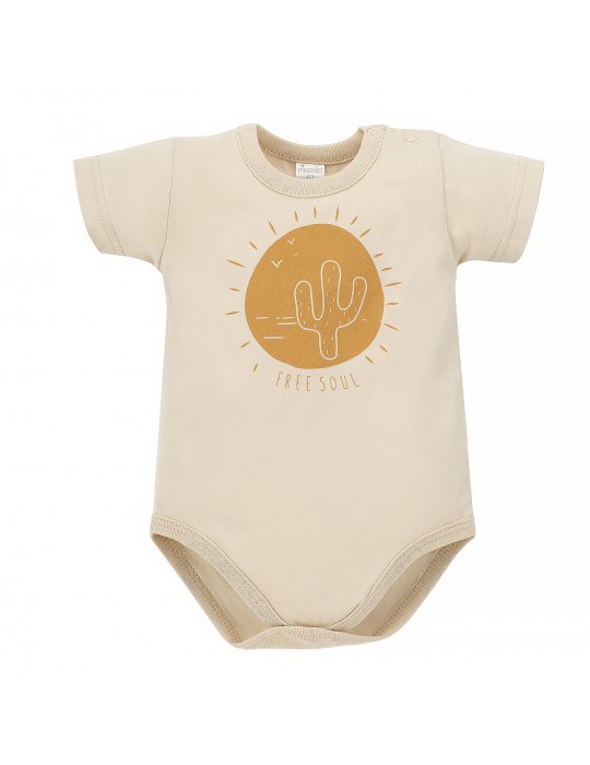 Pinokio Body niemowlęce bawełniane krótki rękaw Free soul jasny zielony